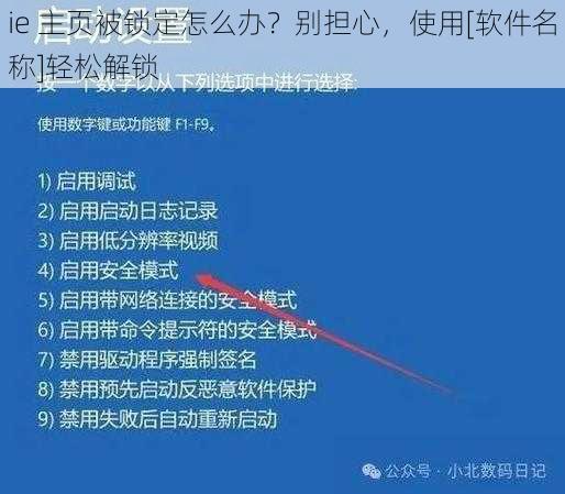 ie 主页被锁定怎么办？别担心，使用[软件名称]轻松解锁