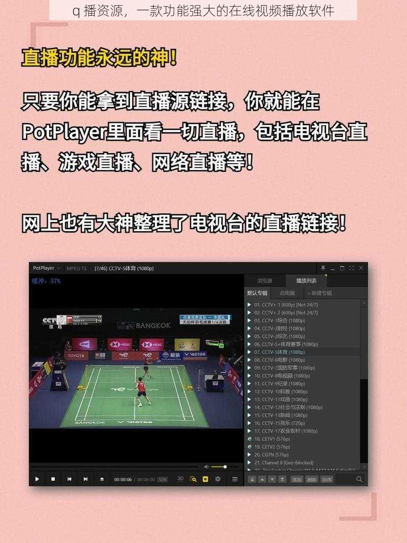 q 播资源,一款功能强大的在线视频播放软件